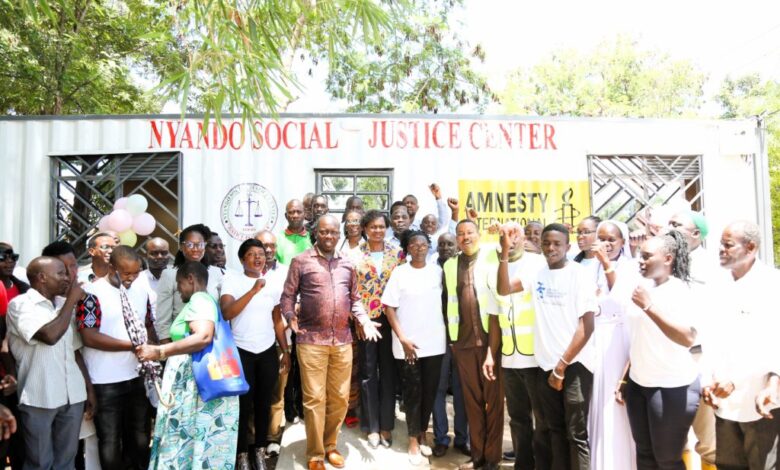 Amnesty International Kenya salutes the courage of Kisumu based human rights defenders during the re-opening of the Nyando Social Justice Centre