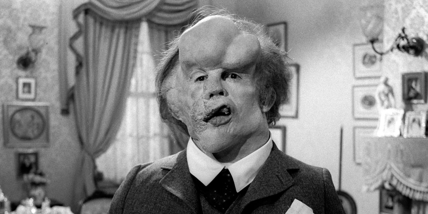 John Hurt looking straight at the camera in The Elephant Man