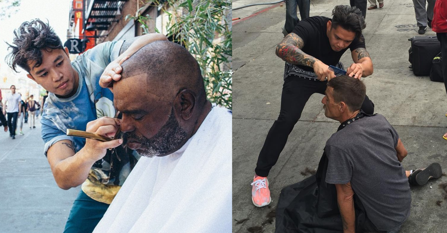 Mark Bustos free haircuts new york