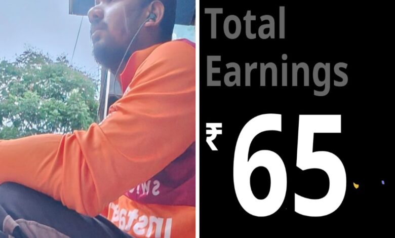 Techie got laid off, became a Swiggy delivery agent, now back in tech job. Shares an inspiring message
