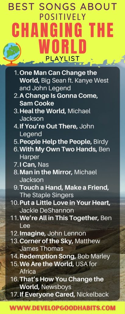 songs about changing the world together | songs about the world | songs about changing the world together