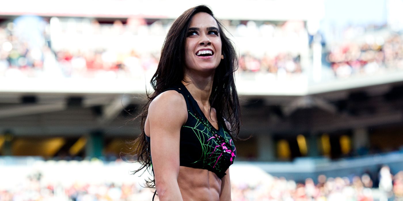 AJ Lee posing