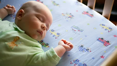 Getty Images Putting babies to sleep on their backs can reduce the risk of sudden infant death syndrome (Credit: Getty Images)