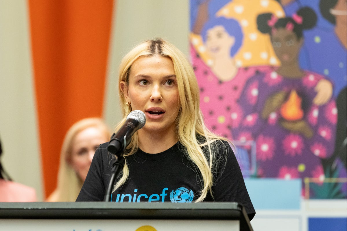 Actor and UNICEF Goodwill Ambassador Millie Bobby Brown delivered the keynote speech during the ‘POWER4Girls: Invest in girls, transform the world’ event at United Nations Headquarters in New York.