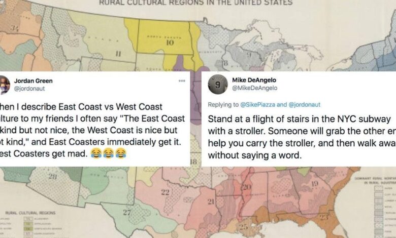 A viral post argues East Coast people are better than West Coast